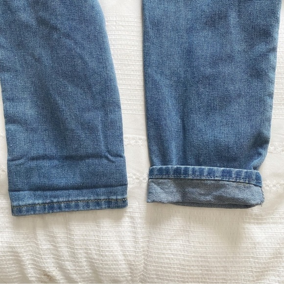 BOOHOO DISTRESSED DENIM JEANS OVERALL - 4 - Picture 8 of 9